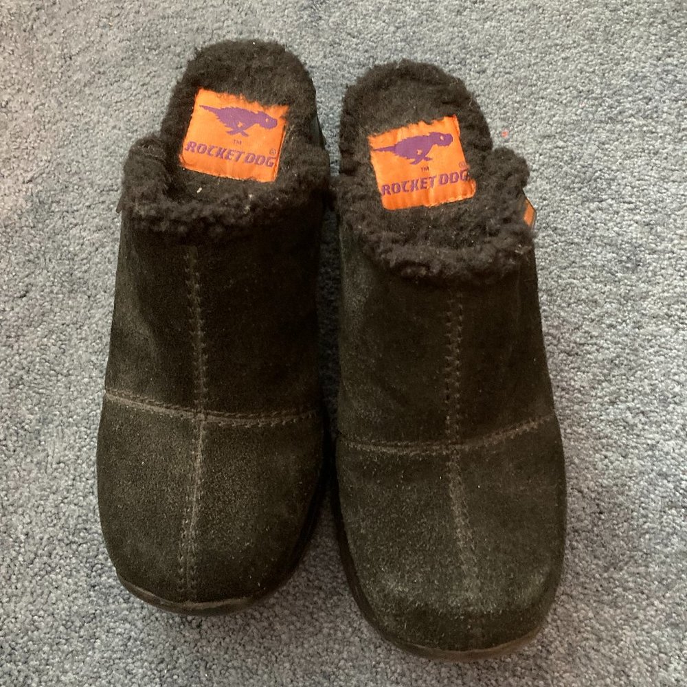 Rocket Dog Women's Frannb Mule, black 9 M US platform slides